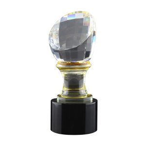 Crystal Trophy in Wooden Box