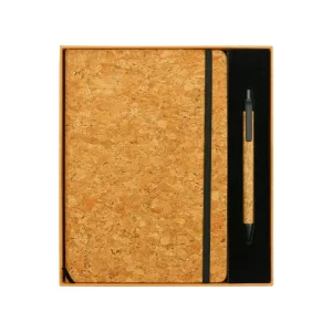 Cork Notebook and Ball Pen Gift Set