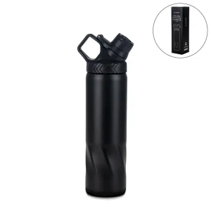 Stainless Steel Water Bottles in Black Matte, Double Wall, 620ml